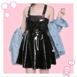 Faux Leather Black Skirtall Aesthetic